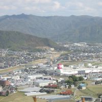 山口市 姫山 反射板から少し降りたところの眺め　ゆめタウン・テレビ山口, Хофу