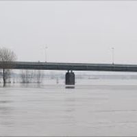 The IJssel bridge at high water, Девентер