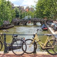 Bridge and bicycles, Амстердам