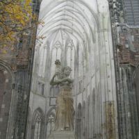 Kerkinterieur van Saenredam aan de buitengevel van de Dom te Utrecht (Trudi), Амерсфоорт