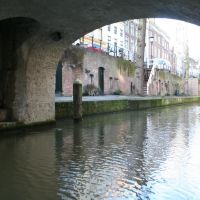 Glimpse of a tower underneath Brigitten bridge, Utrecht, Амерсфоорт