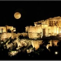 Acropolis And Full Moon ....Theyre Not For Sale, Афины
