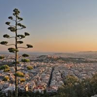 Athens from Lycabettus Hill, Афины