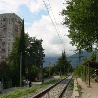 Обновленная чугунка в Абхазии, Гагра