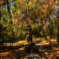 Sculpture in the pine grove., Пицунда