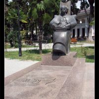 Abkhazia. Sukhumi. D.I.Gulijas monument., Сухуми