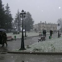 Palais Dadiani, sous la neige, Зугдиди