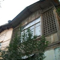 Wooden balcony in Rustaveli street, Рустави