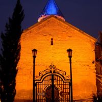 Blue Monastery in a winter night, Тбилиси