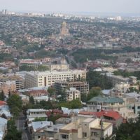 Тбилиси-Мтацминда-вид города из пантеона, Тбилиси