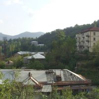 Tkibuli - View From Stadium and Tbilisi Steet, Ткибули