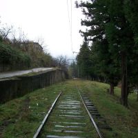 Railway road to the coal mines in Tkibuli, Ткибули