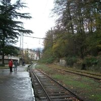 Railway tracks to coal mines and other facilities, Ткибули