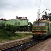 Kiállított VL19-es Kasuriban - Exhibited VL19 locomotive in Khasuris railway station, Хашури