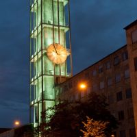Aarhus City Hall (Rådhus) Clock Tower at Night, Орхус