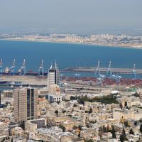Haifa. View from Louis Promenade (mount Carmel), Хайфа