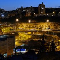 The Carmel Tunnels and Derech Rupin, a night view from Abba Hillel Silver, Haifa (26-MAR-11), Хайфа