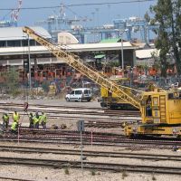Haifa, Maintaining works in the trains railway, Haifa East railway station 10, Israel, Хайфа