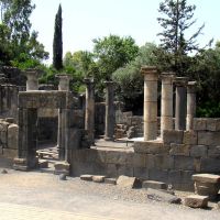 Israel. Ancient Katsrin Park. Restored 3rd-century Jewish village. Synagogue, Кацрин