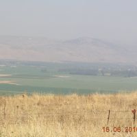 Desde los Altos del Golán,se ve el verde de Galilea y las montañas fronterizas del Líbano. Israel., Кацрин