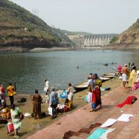 Srisailam-Mallikarjun : Pilgrims at Krishna River, Нандиал