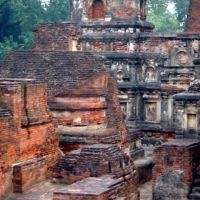 Templo ruinas Universidad de Nalanda, India, Бихар