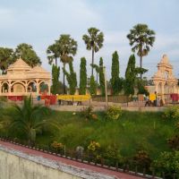 View of Maharshi Santsevi Samadhi Sthal from bridge in Ashram, Бхагалпур