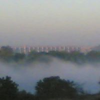 Majalgaon dam in fog, Ахмаднагар
