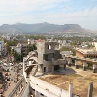 View of Satara City from Maharaja Residency Hotel-2009, Сатара