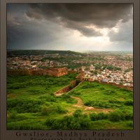 Afternoon Light and the View from Gwalior Fort, Gwalior, Uttar Pradesh, India, Альвар