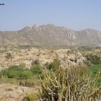 Granitlandschaft ca. 10 km westlich Beawar (Rajasthan), Бивар