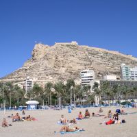 Sta Bárbara desde la playa. Alicante. España., Алкантара