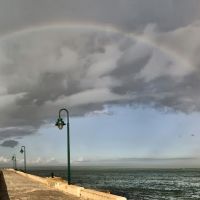 Panoramica de la Caleta con arcoiris, Алжекирас
