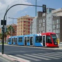 Tranvía de Murcia en la Avenida Juan Carlos I, Мурсия