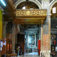 Genoa. The interior of the church  Chiesa del Gesu. Генуя. Интерьер церкви Чиеза дель Джезу, Генуя