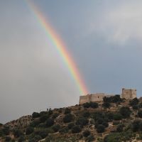 Sicilia - Licata - Arcobaleno su Castel SantAngelo da Villa Giuliana, Ликата