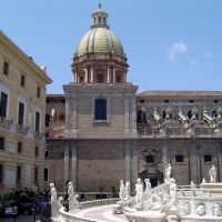 ITALIA Sicilia Piazza Fontana Pretoria e Iglesia de San Jose de Teatini  Palermo, Палермо