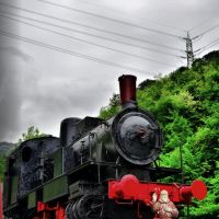 Carrara - locomotiva vecchia ferrovia marmifera, Каррара