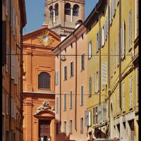 Modena - Via Ruggera e Chiesa di S.Barnaba, Модена