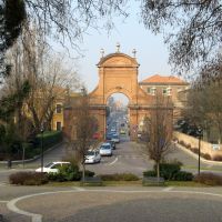 Ferrara, Corso Giovecca visto dalle mura, Феррара