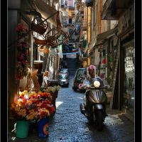 The street in quarter Spagnoli in Napoli - Italy, Неаполь