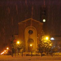 Piazza Mazzini sotto la neve, Rimini, Римини