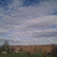 Зыряновск - Школа №6, небо как перина, Зыряновск