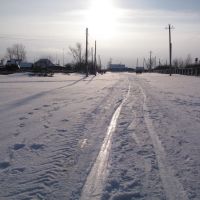 Winter time in Krasnoyarka. The Main Road., Новотроицкое