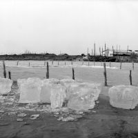 Заготовка льда на Урале в хранилища ледники - 1955 год., Ойтал