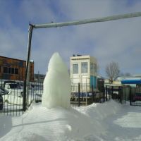 Ледяная фигура из трубы отопления/Pipe-Ice sculpture, Агадырь