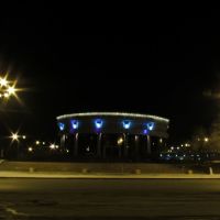 Kazakh Drama Theatre Seyfullin at night / Театр Казахской драммы имени С. Сейфулина ночью, Караганда