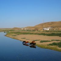 Kara-Kengir river in Malshibay, Аралсульфат