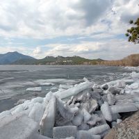Borovoe lake. Ice. (Burabay, Kazakhstan), Боровое