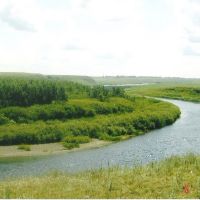 Kasachstan. Ishim river.Old Peski. Казахстан, Река Ишим. Старые Пески., Володарское